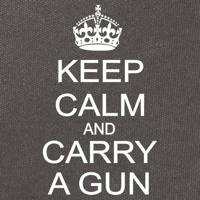 Keep Calm and Carry a Gun Cotton Canvas Backpack