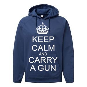 Keep Calm and Carry a Gun Performance Fleece Hoodie