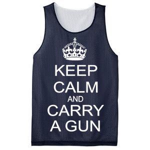 Keep Calm and Carry a Gun Mesh Reversible Basketball Jersey Tank