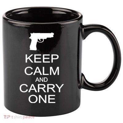Keep Calm And Carry One 11oz C Handle Ceramic Mug