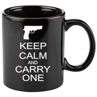 Keep Calm And Carry One 11oz C Handle Ceramic Mug
