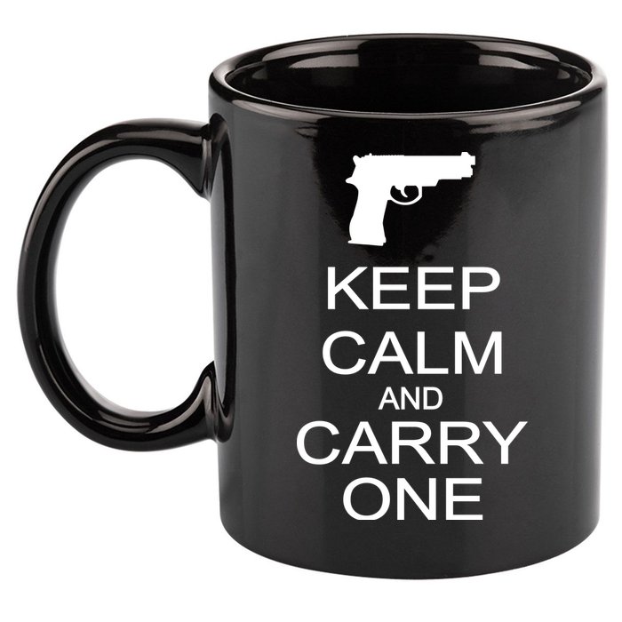 Keep Calm And Carry One 11oz C Handle Ceramic Mug