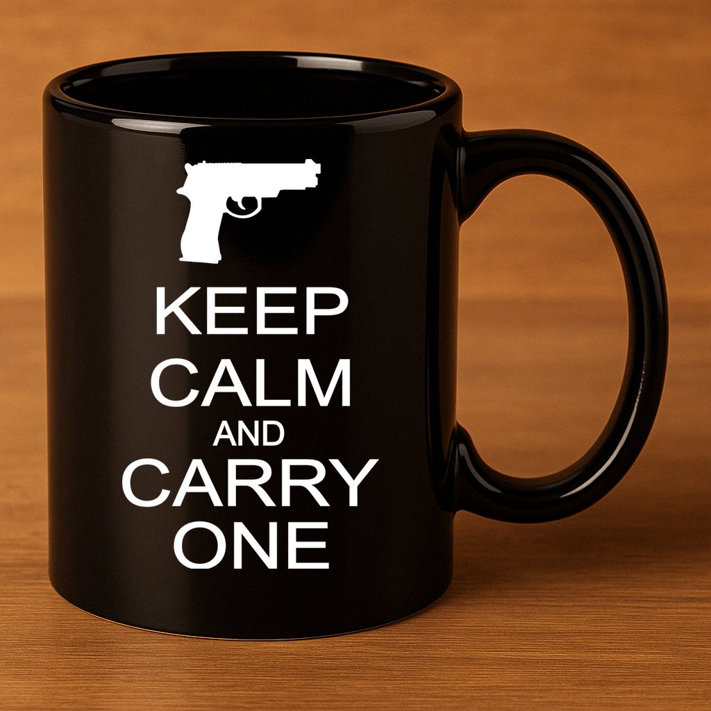 Keep Calm And Carry One 11oz C Handle Ceramic Mug