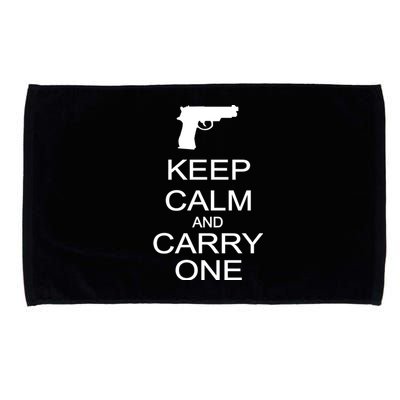 Keep Calm And Carry One Microfiber Hand Towel