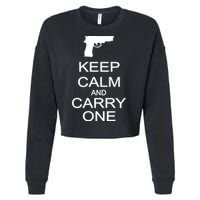 Keep Calm And Carry One Cropped Pullover Crew