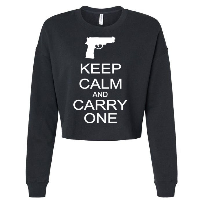 Keep Calm And Carry One Cropped Pullover Crew