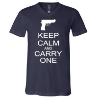 Keep Calm And Carry One V-Neck T-Shirt