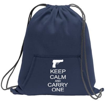 Keep Calm And Carry One Sweatshirt Cinch Pack Bag