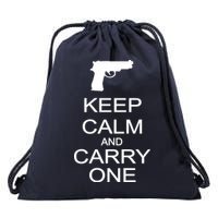Keep Calm And Carry One Drawstring Bag
