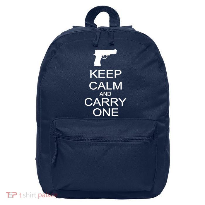 Keep Calm And Carry One 16 in Basic Backpack