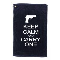 Keep Calm And Carry One Platinum Collection Golf Towel