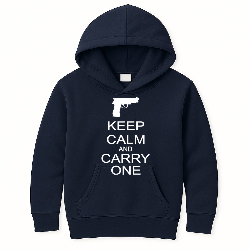 Keep Calm And Carry One Kids Hoodie