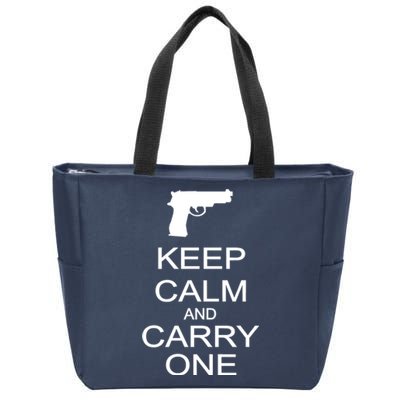 Keep Calm And Carry One Zip Tote Bag