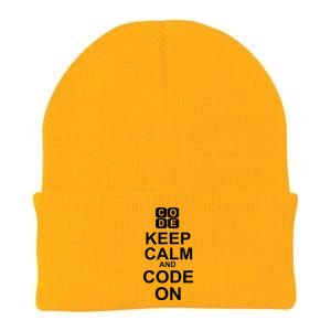 Keep Calm and Code On Knit Cap Winter Beanie