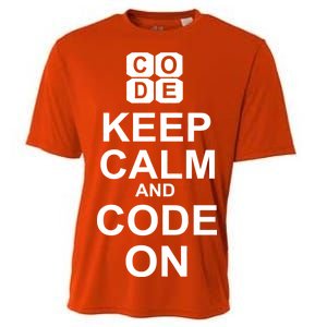 Keep Calm and Code On Cooling Performance Crew T-Shirt