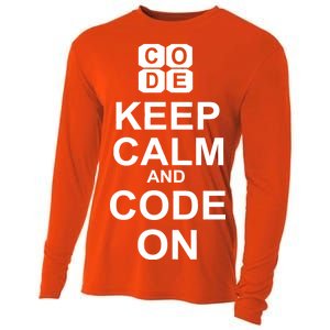 Keep Calm and Code On Cooling Performance Long Sleeve Crew