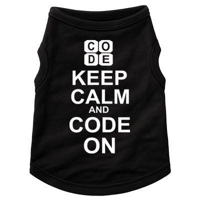 Keep Calm and Code On Doggie Tank
