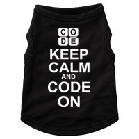 Keep Calm and Code On Doggie Tank