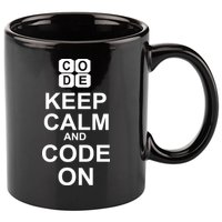 Keep Calm and Code On 11oz C Handle Ceramic Mug