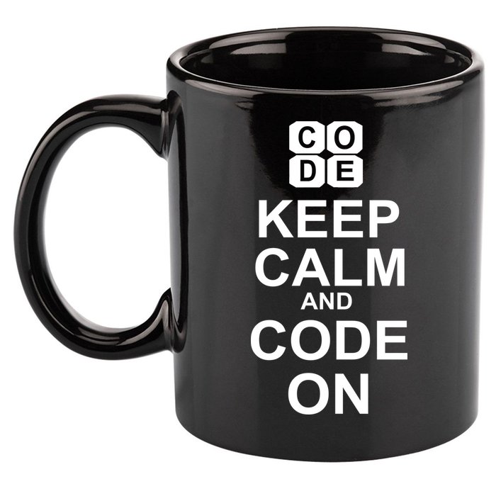 Keep Calm and Code On 11oz C Handle Ceramic Mug