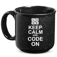 Keep Calm and Code On 15oz Campfire Ceramic Mug