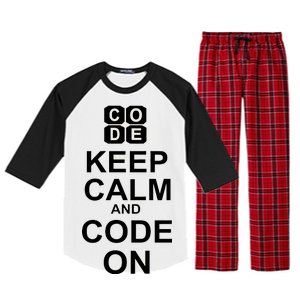 Keep Calm and Code On Raglan Sleeve Pajama Set