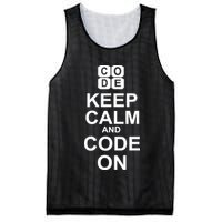 Keep Calm and Code On Mesh Reversible Basketball Jersey Tank