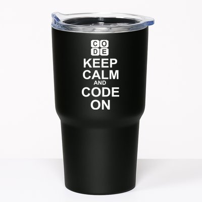 Keep Calm and Code On Tumbler