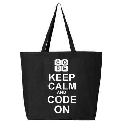 Keep Calm and Code On 25L Jumbo Tote