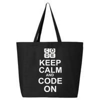 Keep Calm and Code On 25L Jumbo Tote