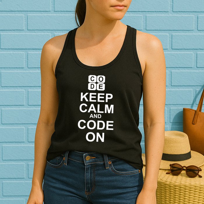 Keep Calm and Code On Womens Tank Top