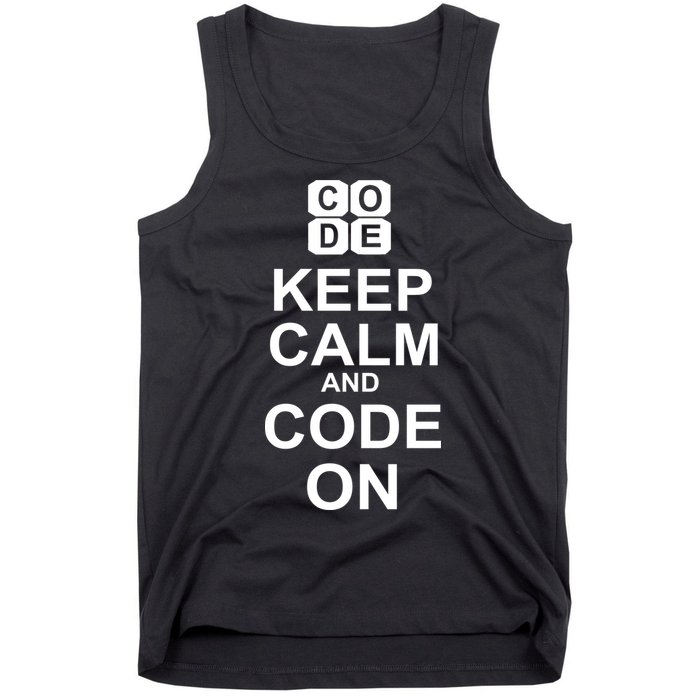 Keep Calm and Code On Tank Top