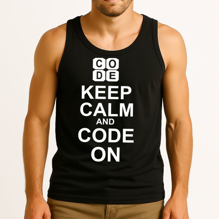 Keep Calm and Code On Tank Top