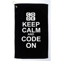 Keep Calm and Code On Golf Towel