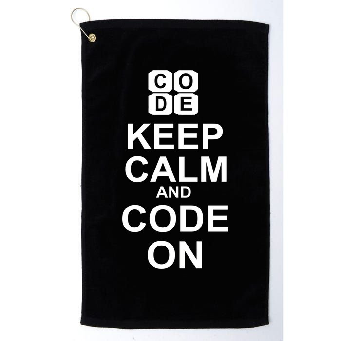 Keep Calm and Code On Golf Towel