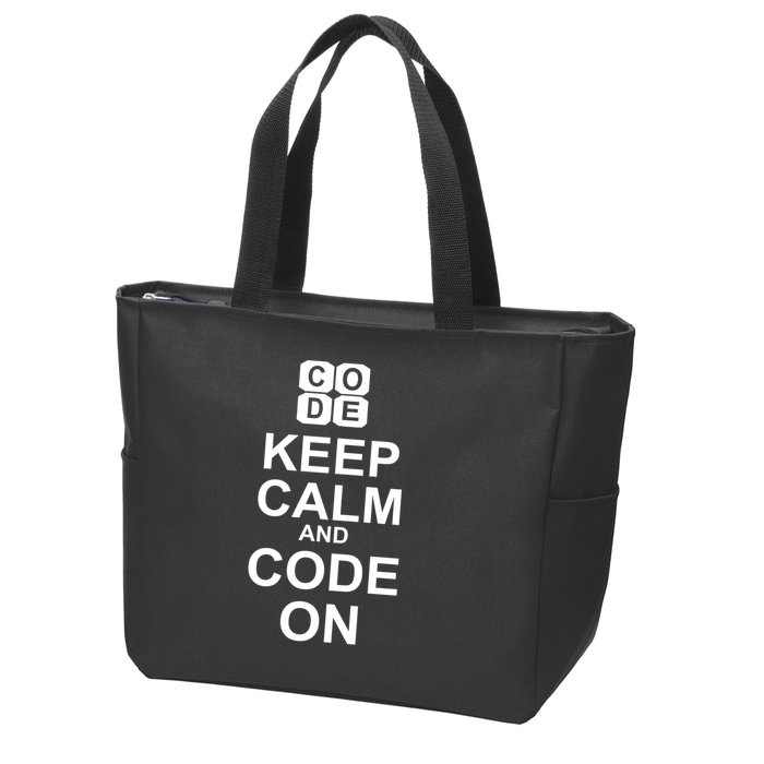 Keep Calm and Code On Zip Tote Bag