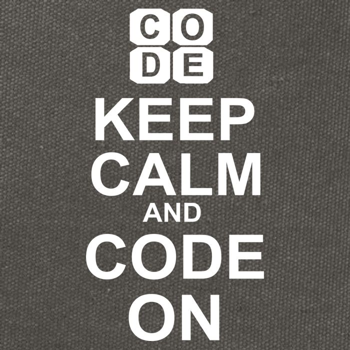 Keep Calm and Code On Cotton Canvas Backpack