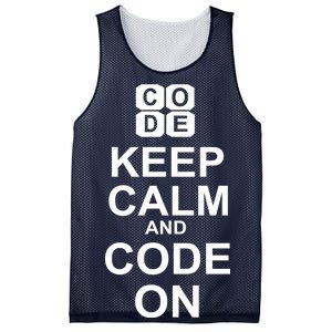 Keep Calm and Code On Mesh Reversible Basketball Jersey Tank