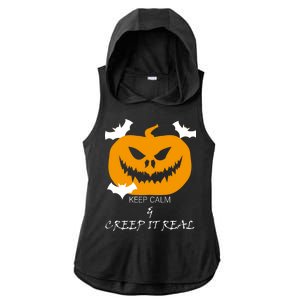 Keep Calm and Creep It Real Ladies PosiCharge Tri-Blend Wicking Draft Hoodie Tank