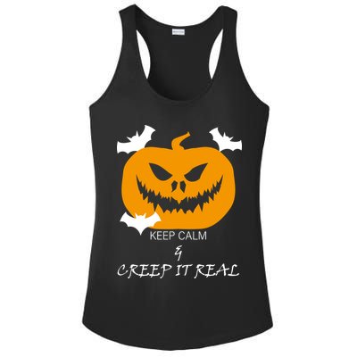 Keep Calm and Creep It Real Ladies PosiCharge Competitor Racerback Tank