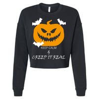 Keep Calm and Creep It Real Cropped Pullover Crew