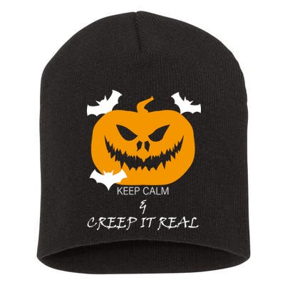 Keep Calm and Creep It Real Short Acrylic Beanie
