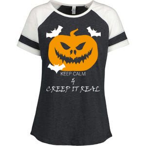 Keep Calm and Creep It Real Enza Ladies Jersey Colorblock Tee