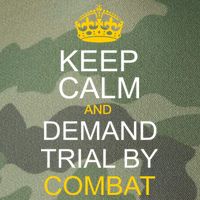 Keep Calm and Demand Trial By Combat Legacy Tie Dye Trucker Hat