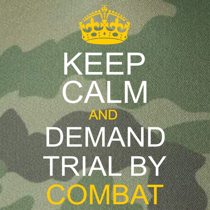 Keep Calm and Demand Trial By Combat Legacy Tie Dye Trucker Hat
