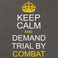 Keep Calm and Demand Trial By Combat Cotton Canvas Backpack