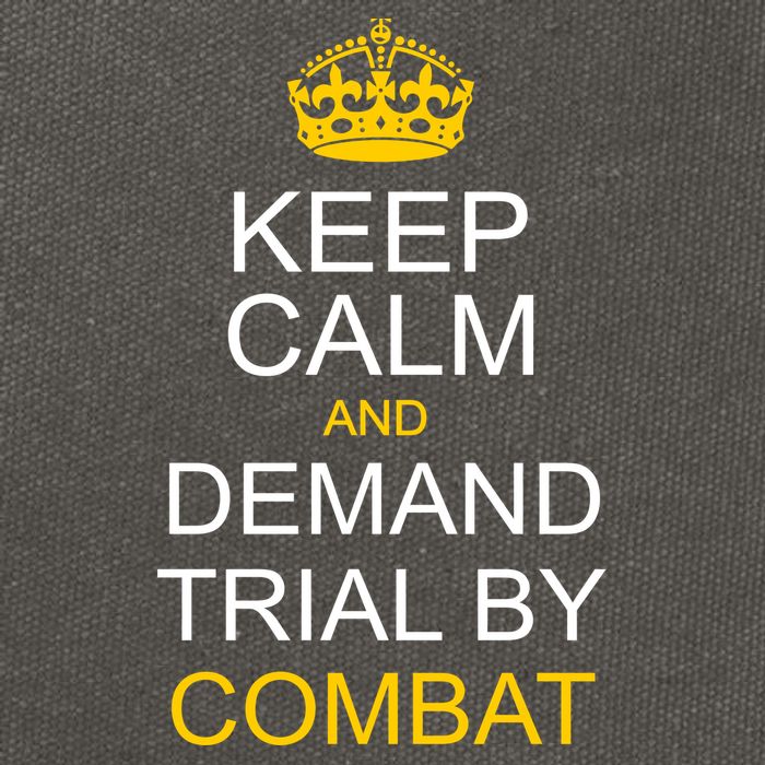 Keep Calm and Demand Trial By Combat Cotton Canvas Backpack