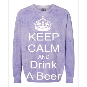 Keep Calm and Drink Beer Colorblast Crewneck Sweatshirt