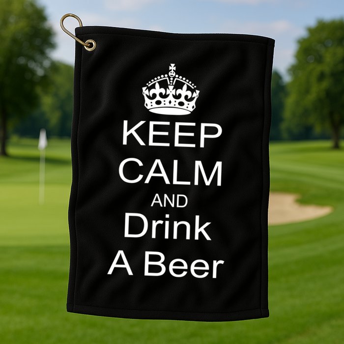 Keep Calm and Drink Beer Golf Towel