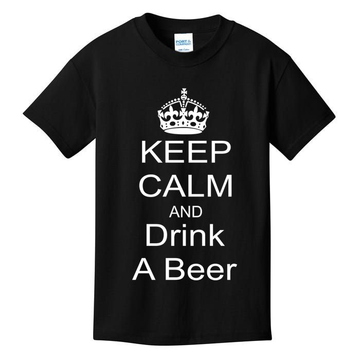 Keep Calm and Drink Beer Kids T-Shirt